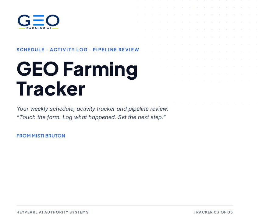 GEO Farming Tracker